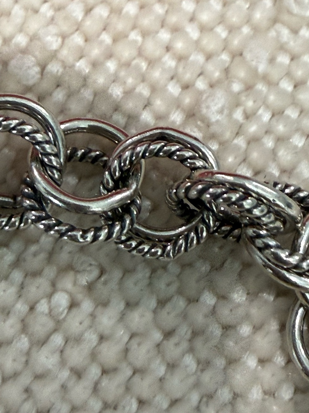 James Avery Sterling Silver Double Curb Charm Bracelet 925 in size small 7 1/4in - Picture 4 of 5